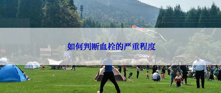  如何判断血栓的严重程度