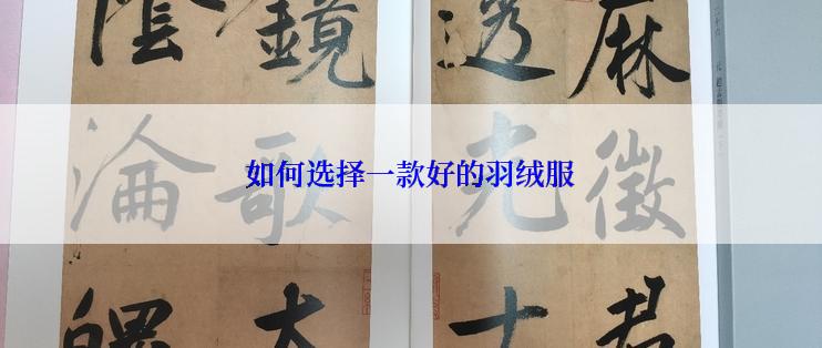 如何选择一款好的羽绒服