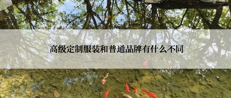  高级定制服装和普通品牌有什么不同