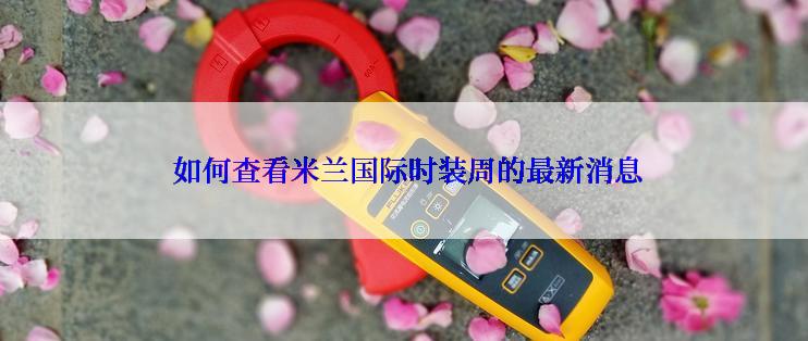  如何查看米兰国际时装周的最新消息