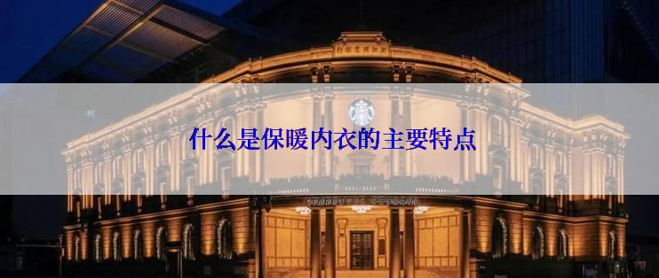  什么是保暖内衣的主要特点